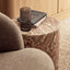 Forster Marble Look Side Table Brown