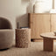 Forster Marble Look Side Table Brown
