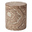 Forster Marble Look Side Table Brown