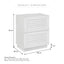 Neive Bedside Table White
