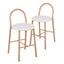 Newport Set of 2 Barstools Cream