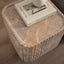 Silvi Travertine Look Side Table White