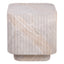 Silvi Travertine Look Side Table White
