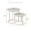 Waterfall Sonoma Side Tables Set of 2 Travertine Look