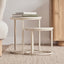 Waterfall Sonoma Side Tables Set of 2 Travertine Look