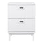 Winnie Ripple 2 Drawer Bedside Table White