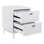Winnie Ripple 2 Drawer Bedside Table White