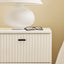 Winnie Ripple 2 Drawer Bedside Table White