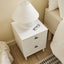 Winnie Ripple 2 Drawer Bedside Table White