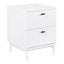 Winnie Ripple 2 Drawer Bedside Table White