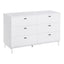 Winnie Ripple Chest of 6 Drawers White