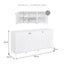 Winnie Ripple 3 Door Buffet White (160cm)