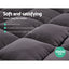 Giselle Bedding Mattress Topper Pillowtop Bamboo Charcoal Single