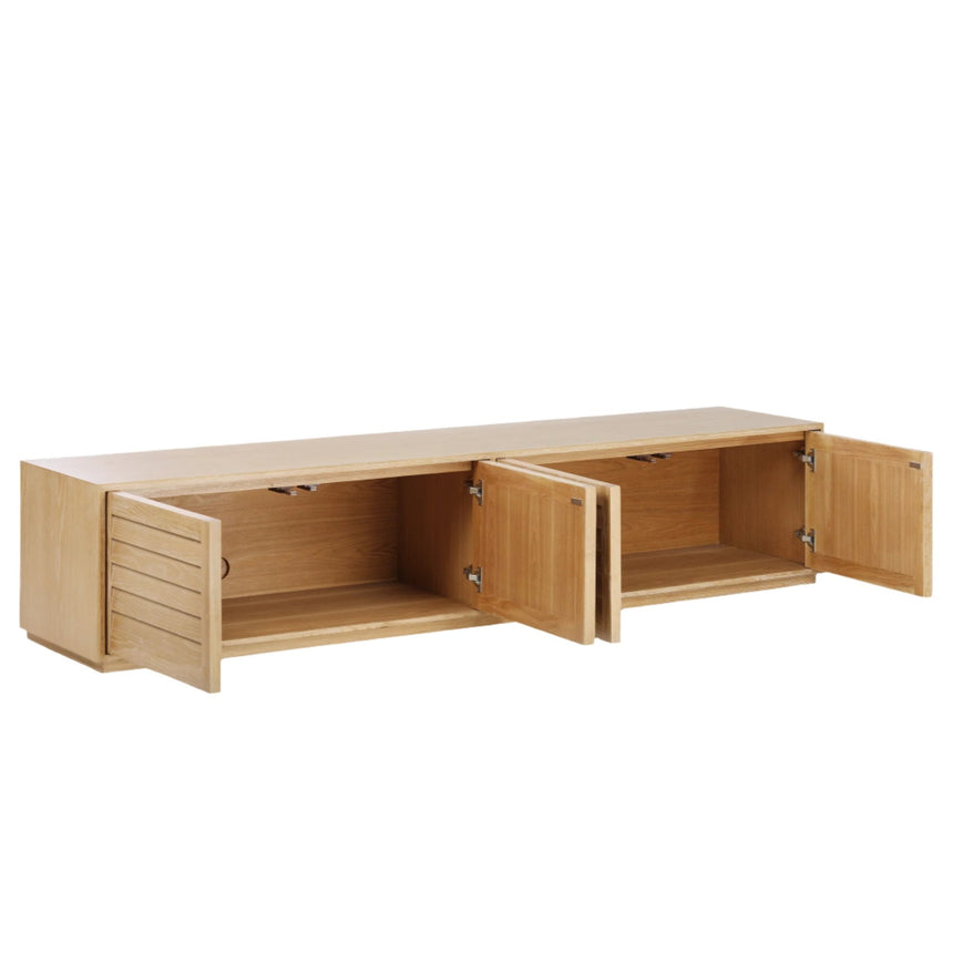 2.2m Elm TV Entertainment Unit - Natural