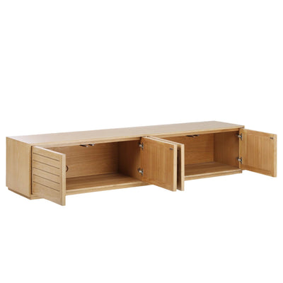 2.2m Elm TV Entertainment Unit - Natural