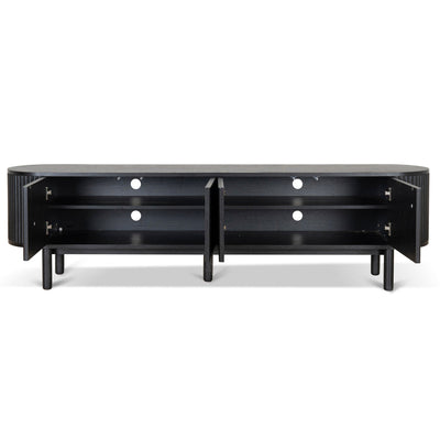 2m TV Entertainment Unit - Full Black