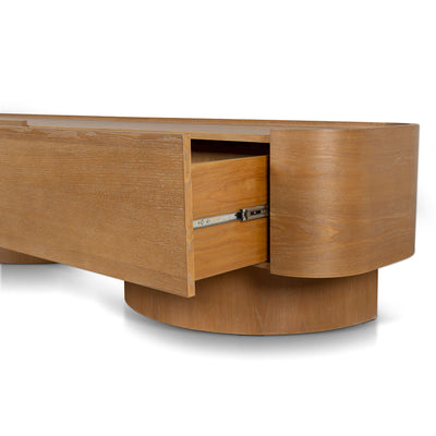 2.2m TV Entertainment Unit - Dusty Oak