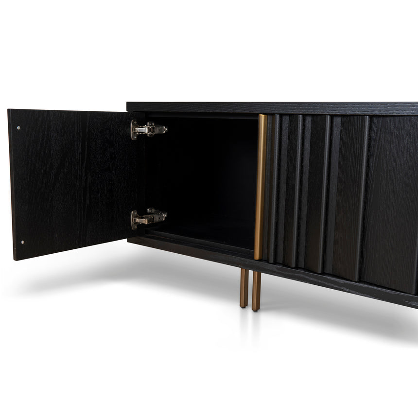 2m TV Entertainment Unit - Textured Espresso Black