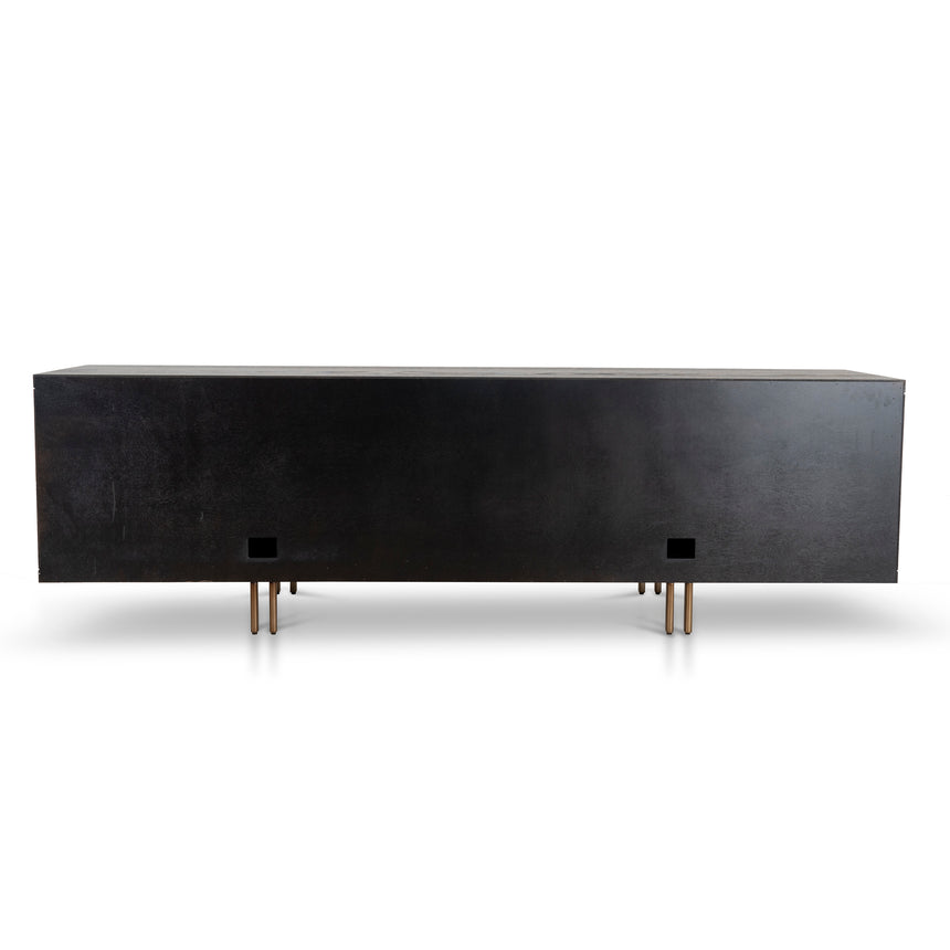 2m TV Entertainment Unit - Textured Espresso Black