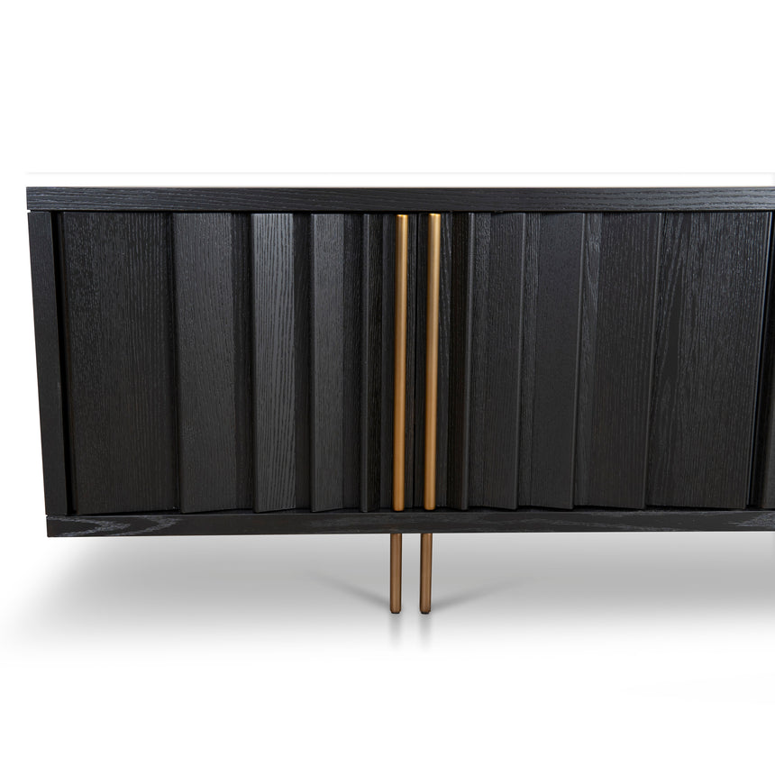 2m TV Entertainment Unit - Textured Espresso Black