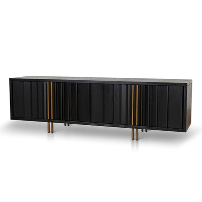 2m TV Entertainment Unit - Textured Espresso Black