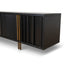 2m TV Entertainment Unit - Textured Espresso Black