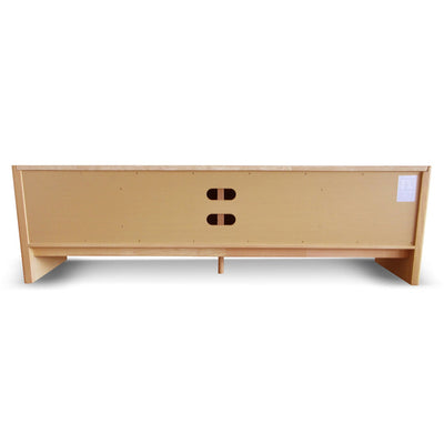 2.1m Travertine Top TV Entertainment Unit - Creme Ash