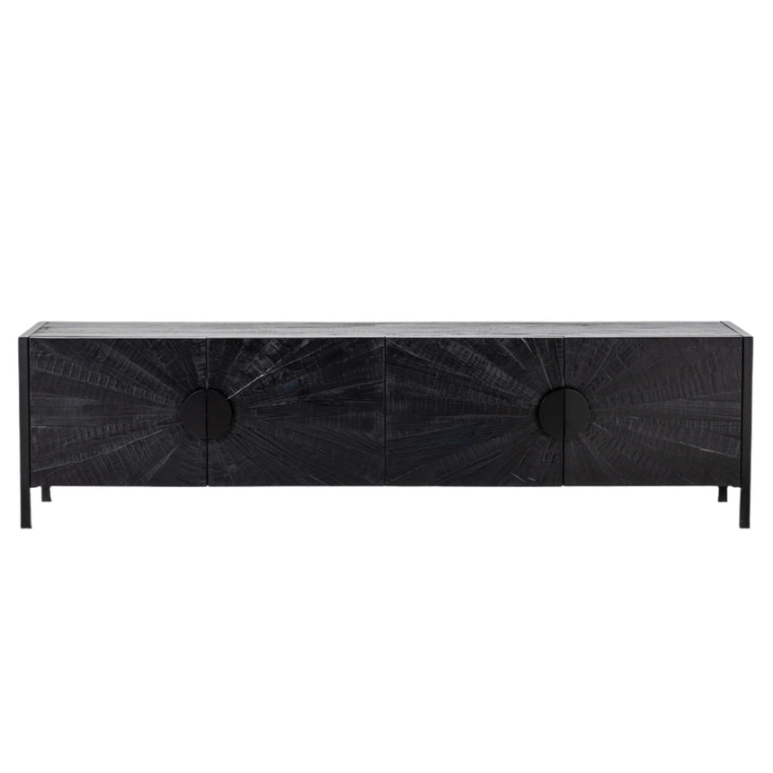 2.1m Wooden TV Entertainment Unit - Black