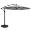 Instahut 3m Outdoor Umbrella w/Base Cantilever Beach Garden Patio Grey
