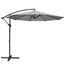 Instahut 3m Outdoor Umbrella Cantilever Beach Garden Patio Grey