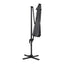 Instahut Outdoor Umbrella 3m Solar LED Offset Cantilever Patio Parasol Charcoal