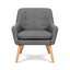 Artiss 2X Armchair Lounge Chair Accent Tub Chair Grey ANNE