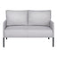 Artiss Armchair 2-Seater Sofa Accent Chair Loveseat Grey Linen Fabric Metal Leg