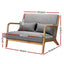 Armchair 2-seater Loveseat Fabric Grey