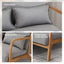 Armchair 2-seater Loveseat Fabric Grey