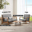 Armchair 2-seater Loveseat Fabric Grey