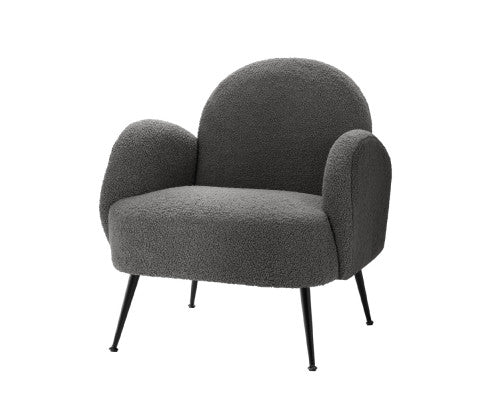 Artiss Armchair Boucle Charcoal Hanes