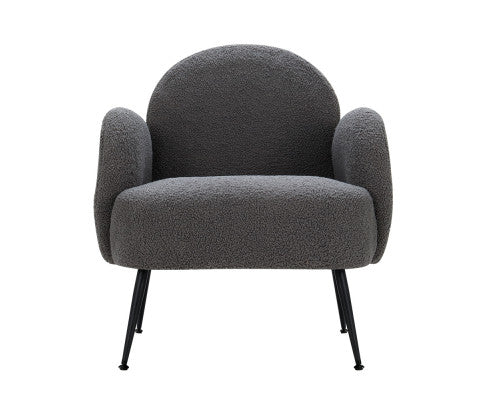 Artiss Armchair Boucle Charcoal Hanes