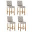 Artiss 4x Bar Stools Linen Upholstered Chairs