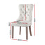 1 Set of 4 Dining Chairs Beige Velvet