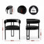Artiss Dining Chairs Set of 4 Velvet Upholstered Barrel Chairs with Curved Armrests & Back Black