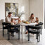 Artiss Dining Chairs Set of 4 Velvet Upholstered Barrel Chairs with Curved Armrests & Back Black