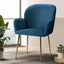 Artiss Dining Chairs Set of 2 Velvet Armchair Blue