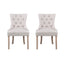 Artiss Dining Chairs Set of 2 Linen French Provincial Beige