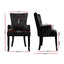 Dining Chair Velvet French Provincial Armchair Black