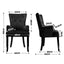 6x Dining Chairs Velvet French Provincial Armchair Black