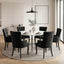 6x Dining Chairs Velvet French Provincial Armchair Black