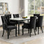6x Dining Chairs Velvet French Provincial Armchair Black