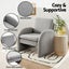 Artiss Armchair Accent Chair Lounge Tub Sofa Couch Curved Arm Seat Boucle Grey