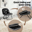 Artiss Foldable Chair 2-In-1 Armchair Lounge Chair Portable Black